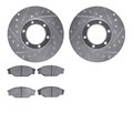 Dynamic Friction Co 7502-76116, Rotors-Drilled and Slotted-Silver with 5000 Advanced Brake Pads, Zinc Coated 7502-76116